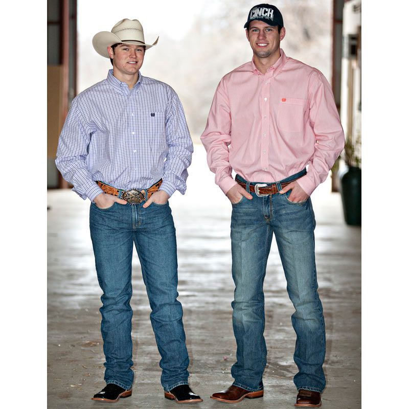 Cinch Men's Silver Label Slim Fit Medium Stonewash Jeans