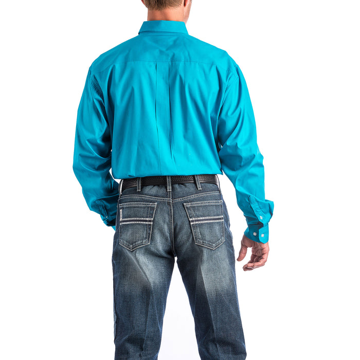Cinch Men's Teal Pinpoint Oxford Long Sleeve Shirt