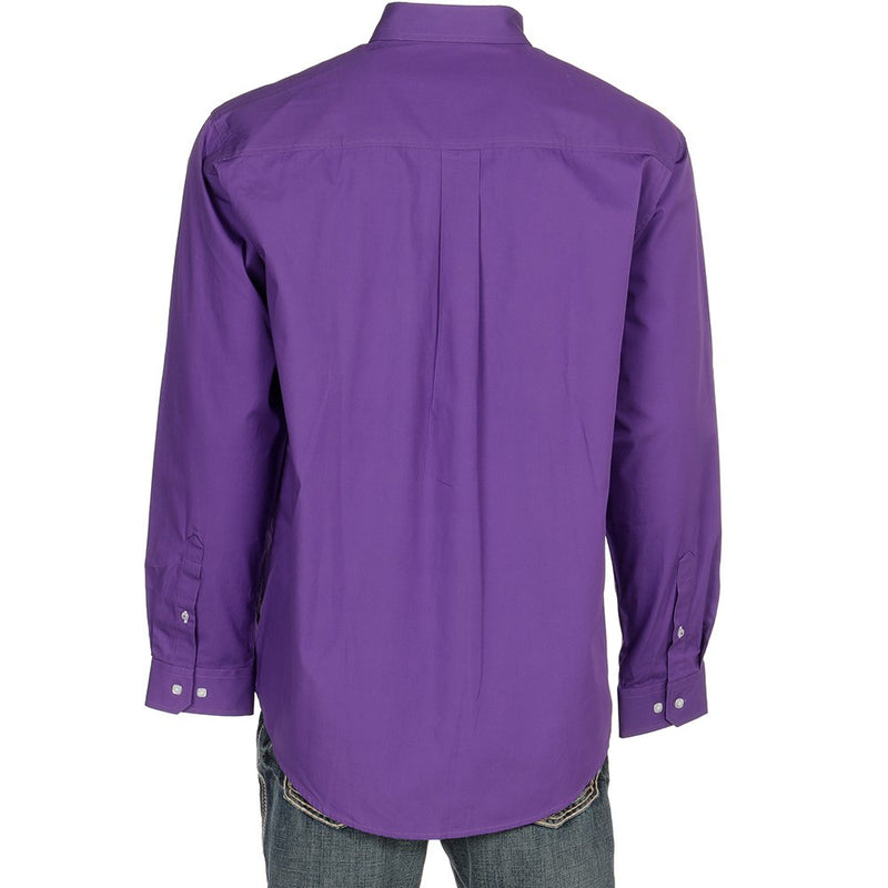 Cinch Men's Purple Pinpoint Oxford Long Sleeve Shirt