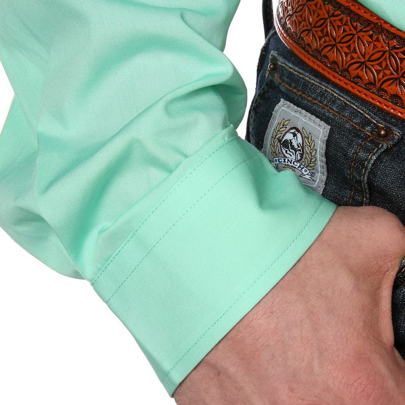 Cinch Men's Mint Pinpoint Oxford Long Sleeve Shirt