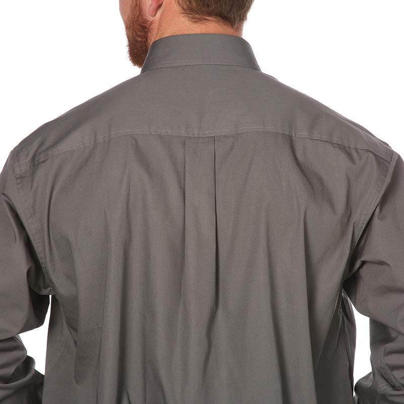 Cinch Men's Grey Pinpoint Oxford Long Sleeve Shirt-3X