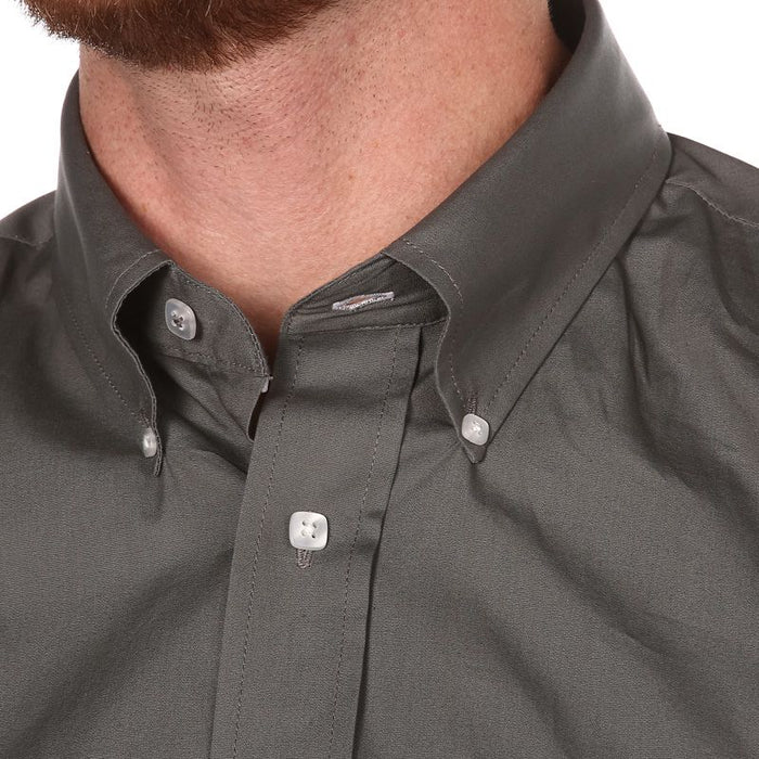 Cinch Men's Grey Pinpoint Oxford Long Sleeve Shirt