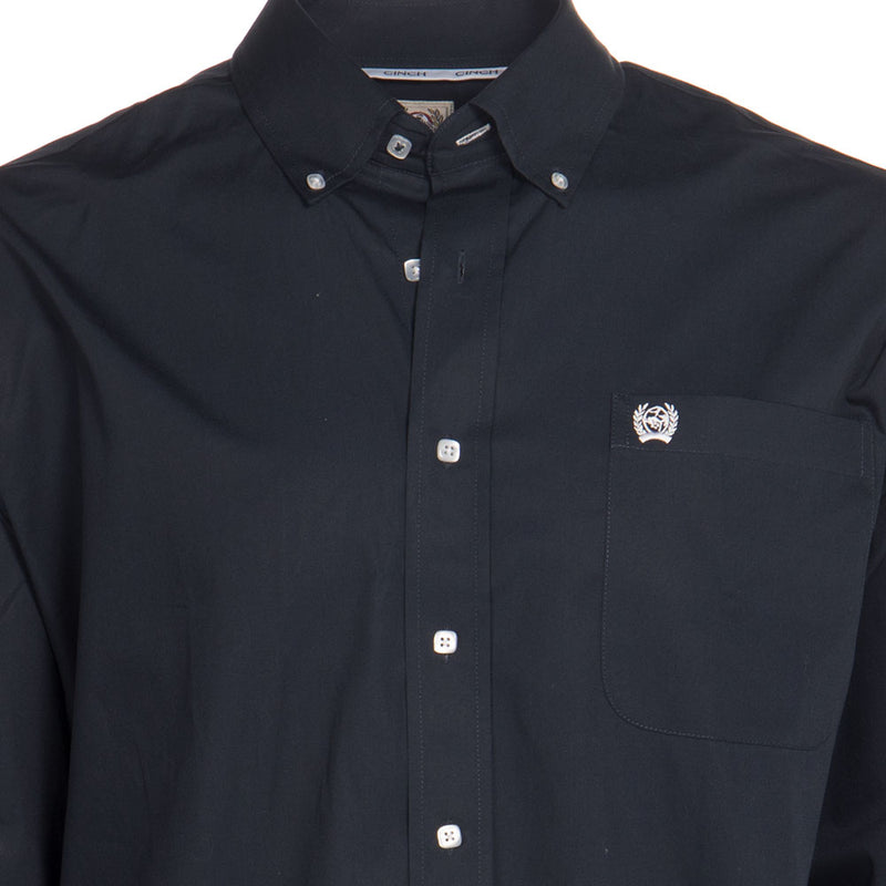 Cinch Men's Solid Navy Long Sleeve Button Down