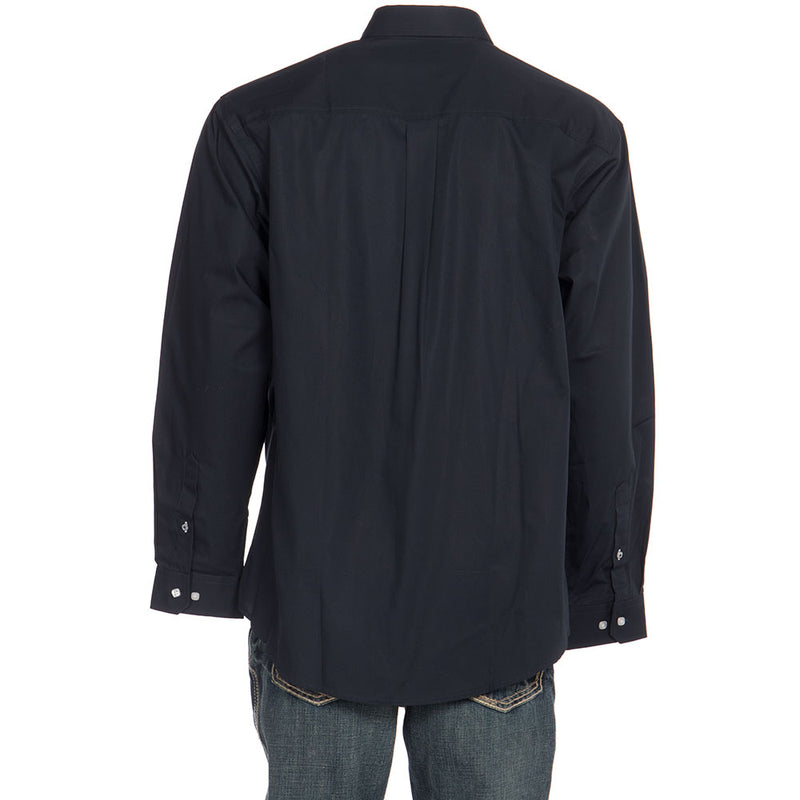Cinch Men's Solid Navy Long Sleeve Button Down