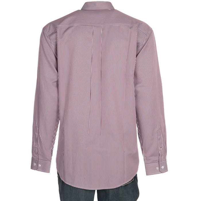 Cinch Men's Burgundy Stripe Long Sleeve Button-Down Shirt Cinch Men's Burgundy Stripe Long Sleeve Button-Down Shirt