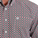 Cinch Mens Red Black Print Shirt