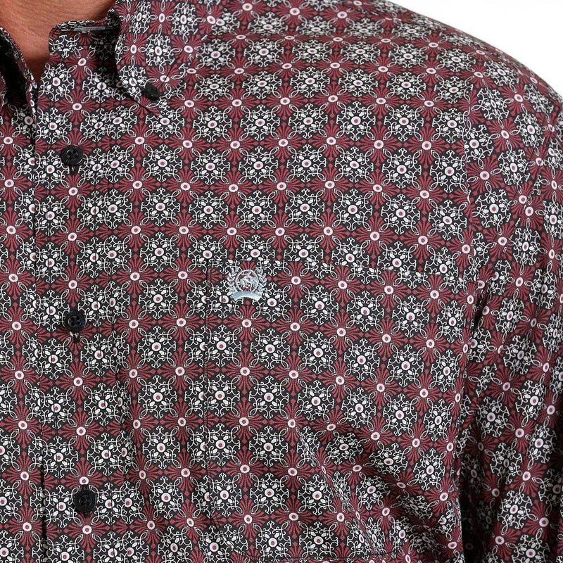 Cinch Mens Navy Pink Shirt
