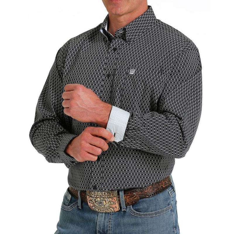 Cinch Men's Geometric Print Button Down Shirt