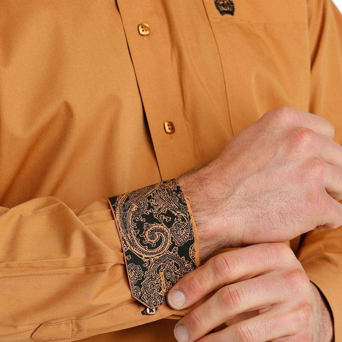 Cinch Men's Gold Solid Button Down Shirt