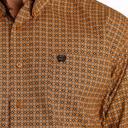 Cinch Men's Gold Print Button Down Shirt