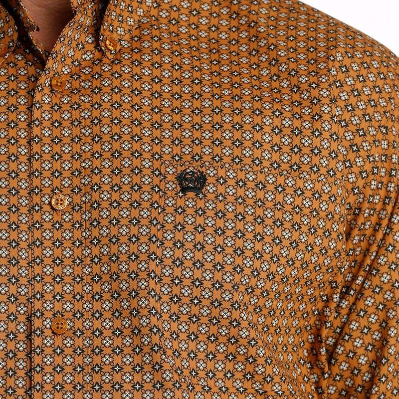 Cinch Men's Gold Print Button Down Shirt