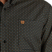 Cinch Men's Black Print Button Down Shirt