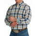 Cinch Men's Blue Plaid Button Down Shirt
