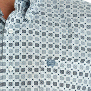 Cinch Men's Stretch Geometric Print Button Down Shirt