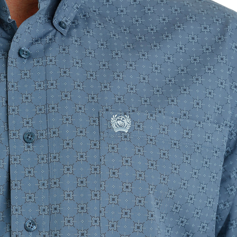 Cinch Men's Geometric Print Button Down Shirt