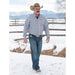 Cinch Men's Gray Plaid Button Down Shirt