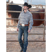Cinch Men's Blue Paisley Button Down Shirt