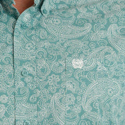 Cinch Men's Classic Fit Turquoise Button Down