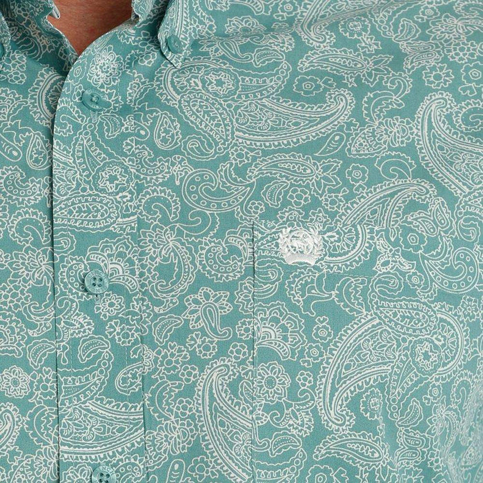Cinch Men's Classic Fit Turquoise Button Down