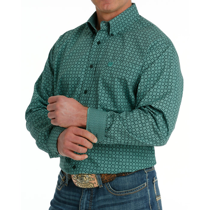 Cinch Men's Classic Fit Green Button Down