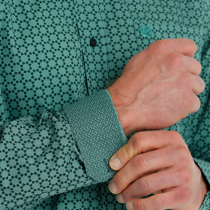 Cinch Men's Classic Fit Green Button Down
