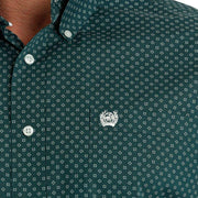 Cinch Men's Classic Fit Green Button Down