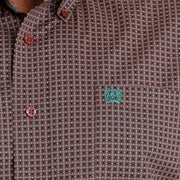Cinch Men's Classic Fit Burgundy Button Down