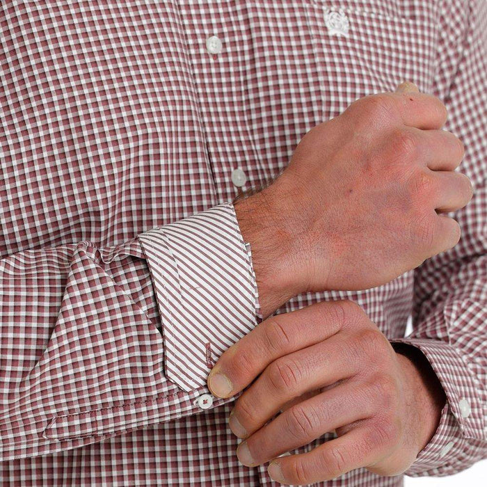 Cinch Men's Classic Fit Burgundy Button Down