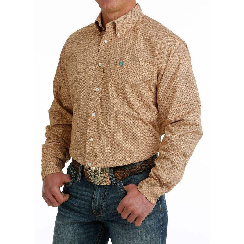 Cinch Men's Classic Fit Brown Button Down
