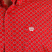 Cinch Men's Classic Fit Red Print Button Down