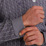 Cinch Men's Classic Fit Purple Print Button Down