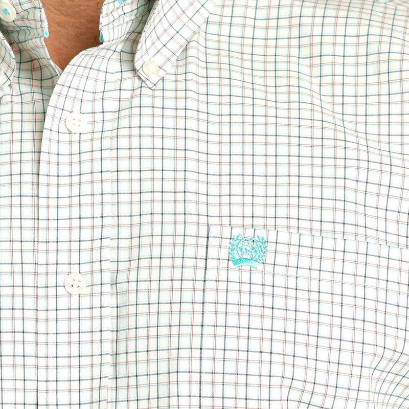 Cinch Men's Cream Plaid Button Down Shirt