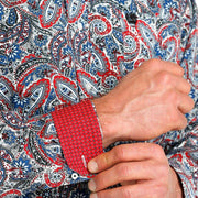 Cinch Men's Blue Paisley Long Sleeve Button Down