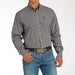 Cinch Men's Black Printed Long Sleeve Button Down