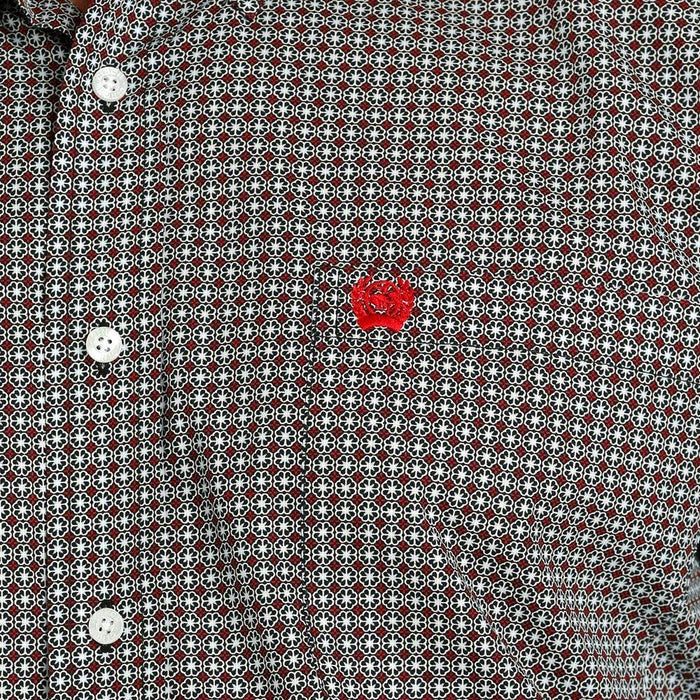 Cinch Men's Black Printed Long Sleeve Button Down