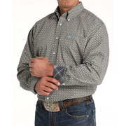 Cinch Men's Blue Print Button Down Shirt