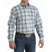 Cinch Men's Blue Plaid Button Down Shirt