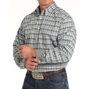 Cinch Men's Blue Plaid Button Down Shirt