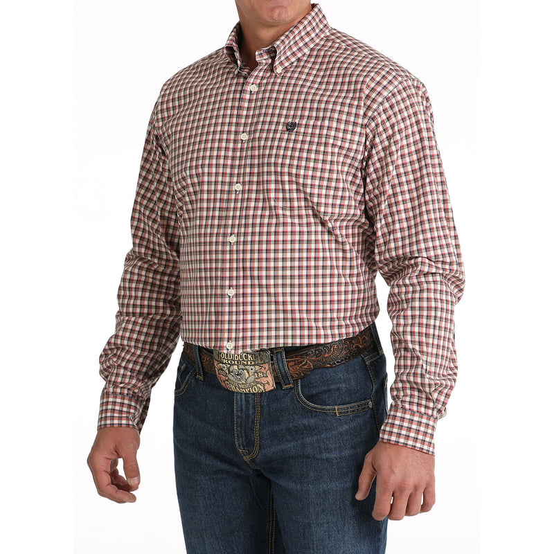 Cinch Men's Cream Plaid Button Down Shirt