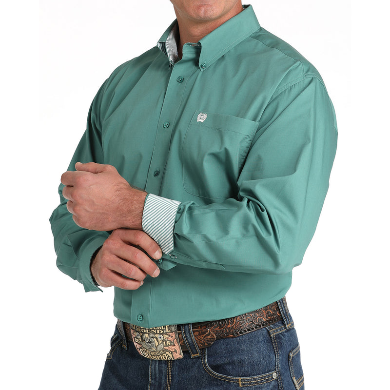 Cinch Men's Green Button Down Shirt