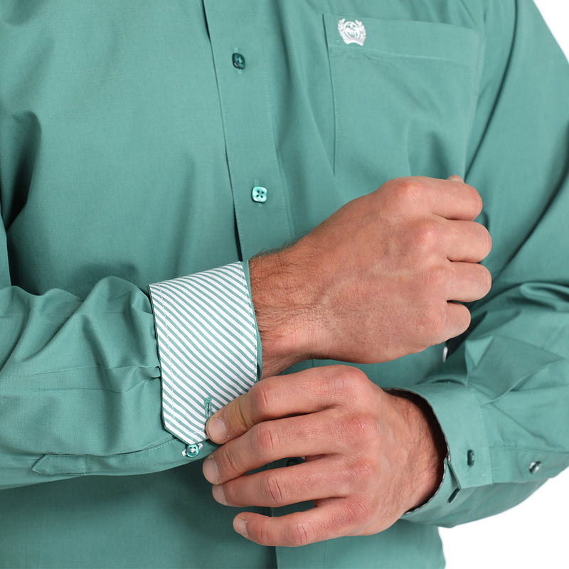 Cinch Men's Green Button Down Shirt