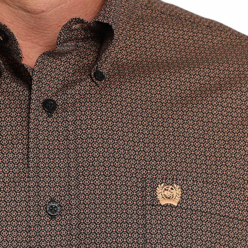 Cinch Men's Black Print Button Down Shirt