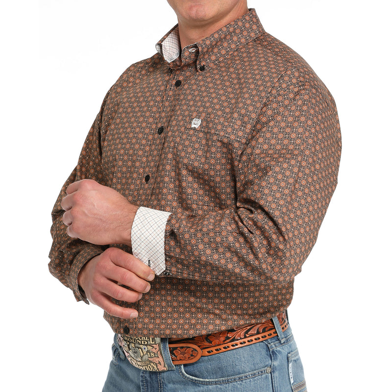 Cinch Men's Black Print Button Down Shirt