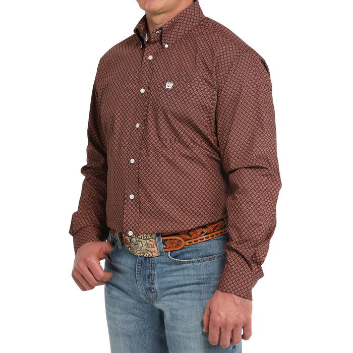 Cinch Men's Navy Print Button Down Shirt