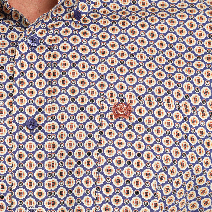 Cinch Men's Purple Print Button Down Shirt