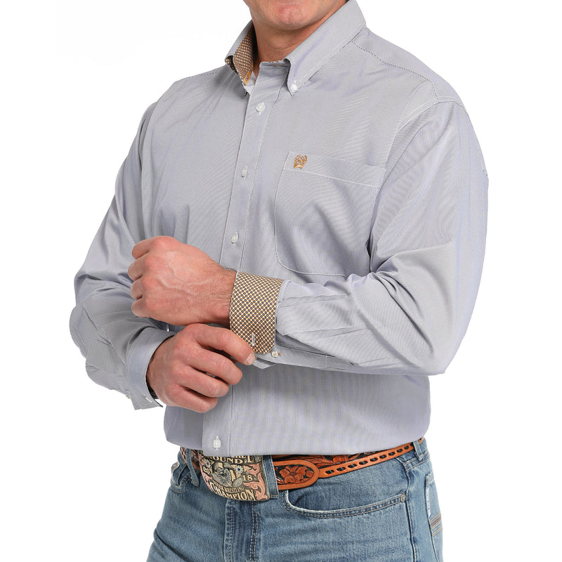 Cinch Men's Purple Stripe Button Down Shirt
