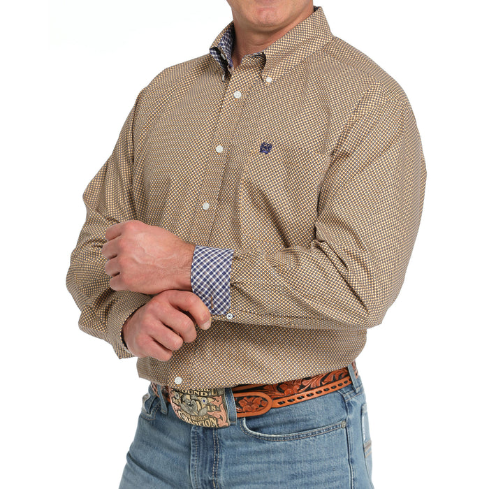Cinch Men's Gold Print Button Down Shirt