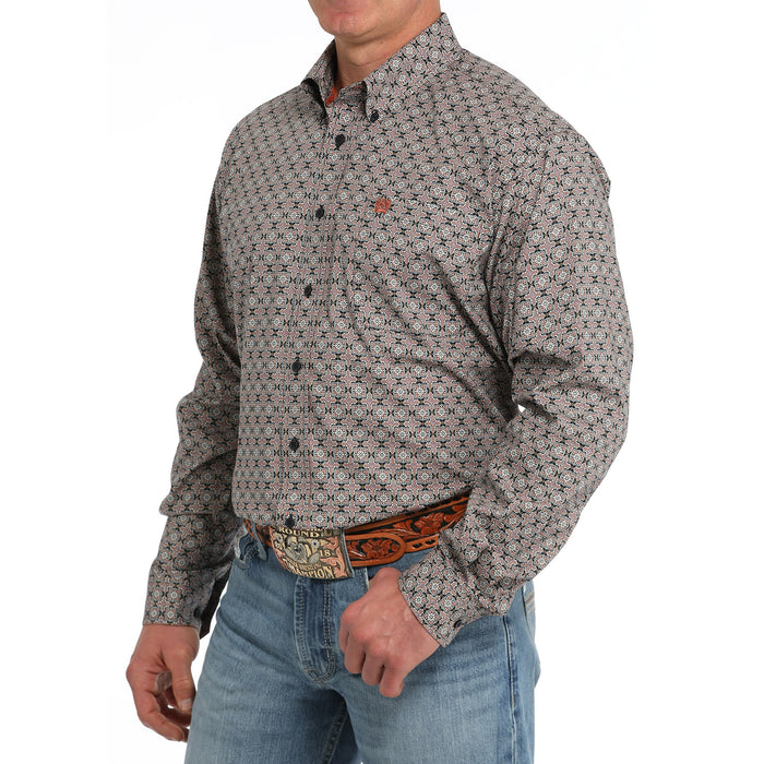 Cinch Men's Navy Print Button Down Shirt