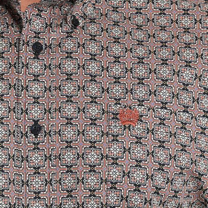 Cinch Men's Navy Print Button Down Shirt
