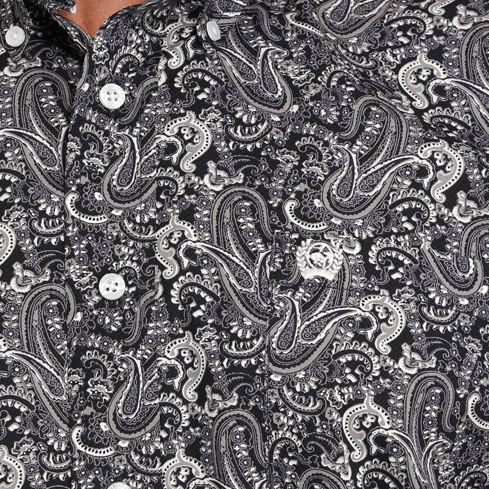 Cinch Men's Navy Print Button Down Shirt
